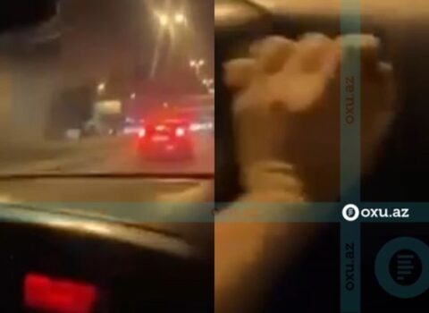 Bakıda təhlükəli manevrlər edən sürücü qəza törətdi – ANBAAN VİDEO