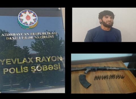 Yevlaxda qanunsuz olaraq silah-sursat əldə edən şəxs saxlanıldı