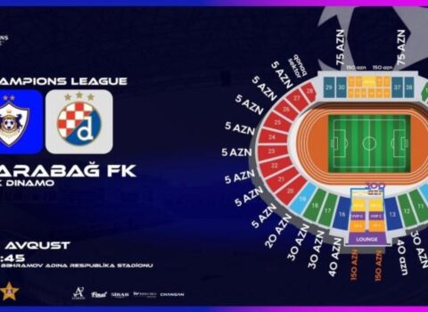 “Qarabağ” – “Dinamo” oyununun biletləri bu tarixdə satışa çıxarılacaq