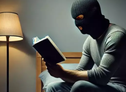 Oğurluq etmək üçün girdiyi evdə kitab oxuyarkən tutuldu