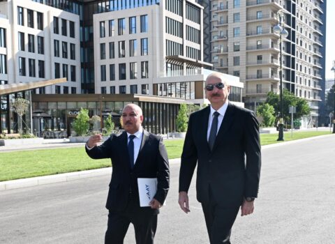 Prezident “Cavanşir” körpüsünün yerində inşa olunmuş yeni avtomobil yolunun açılışında iştirak etdi – YENİLƏNDİ