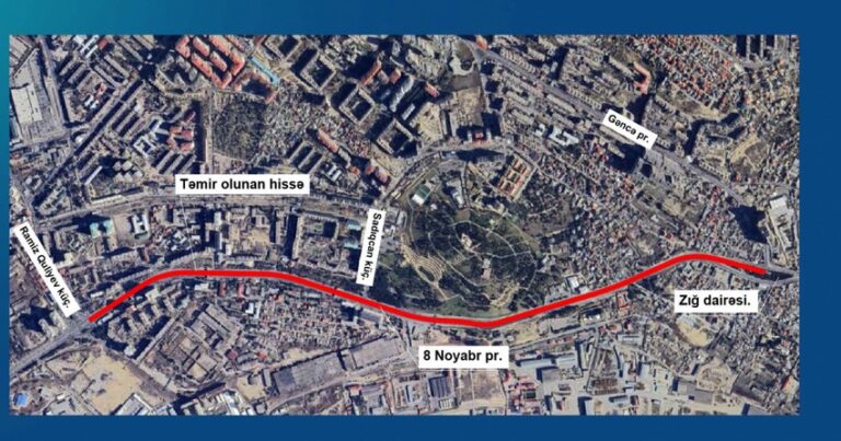 Bakının 8 Noyabr prospektinin bir hissəsində hərəkət tam məhdudlaşdırılacaq Bakının 8 Noyabr prospektinin bir hissəsində hərəkət tam məhdudlaşdırılacaq