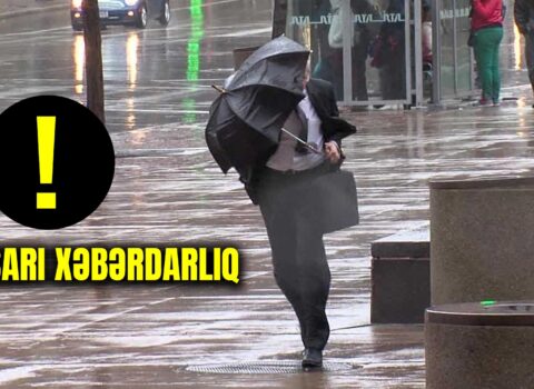 Küləkli hava ilə bağlı sarı xəbərdarlıq verildi