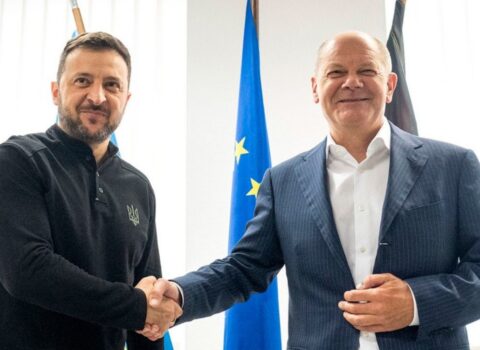 Almaniya kansleri Frankfurtda Zelenski ilə GÖRÜŞDÜ
