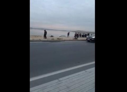 Avtomobil Böyükşor gölünə düşdü – VİDEO