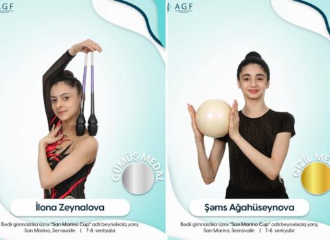 Azərbaycan gimnastları San-Marinoda yeddi medal qazandılar