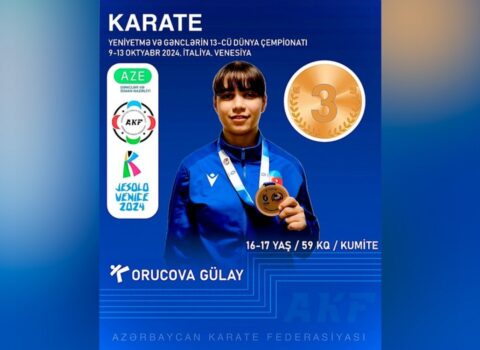 Karateçimiz İtaliyada bürünc medal QAZANDI