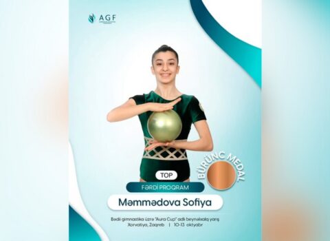 Gimnastımız Xorvatiyada bürünc medal QAZANDI