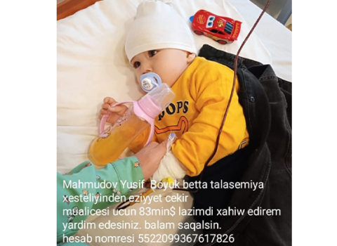 Tənha ana talassemiyalı körpəsinin əməliyyatı üçün yardım istəyir – MÜRACİƏT