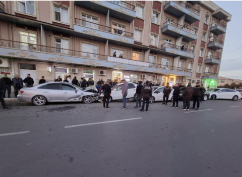 Naxçıvanda zəncirvari qəza: Xəsarət alan var – FOTO