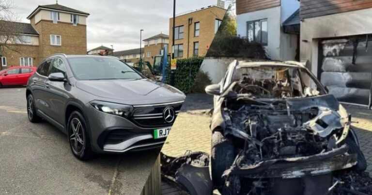 Elektriklə işləyən “Mercedes” enerji yığarkən partladı – VİDEO