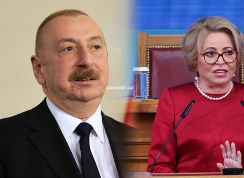 Valentina Matviyenko Azərbaycan Prezidentini təbrik etdi