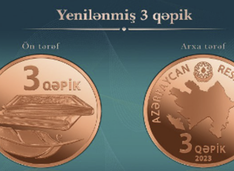 Tədavülə buraxılan yenilənmiş 3 qəpiklər