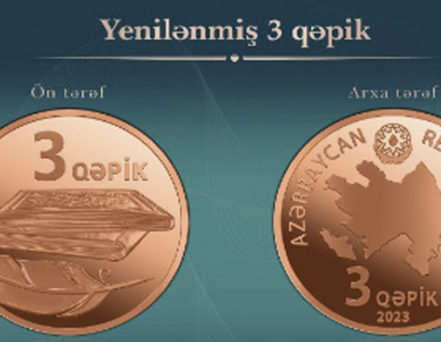 Tədavülə buraxılan yenilənmiş 3 qəpiklər