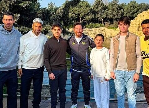 Prezidentin nəvələri Messi ilə