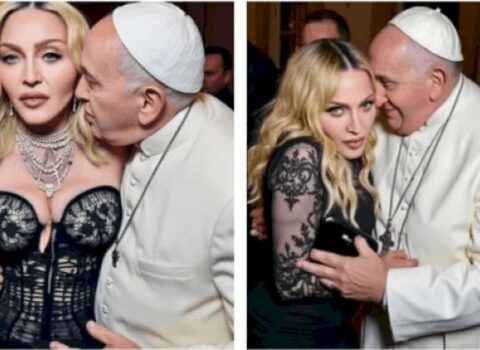 Madonna Roma Papası ilə şok şəkillərini YAYDI