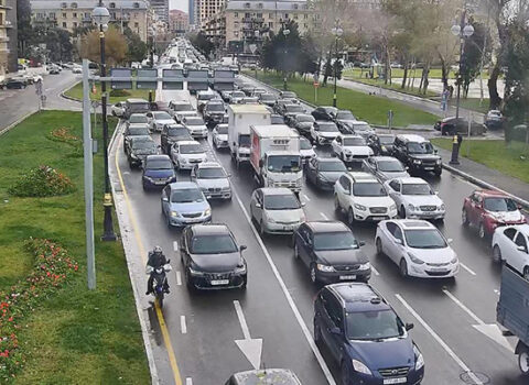 Bakının yollarında vəziyyət belədir – FOTO