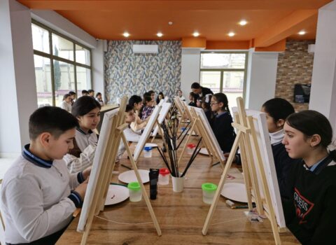 Leyla Əliyevanın təşəbbüsü ilə Yevlaxda uşaqlara ustad dərsləri keçirildi