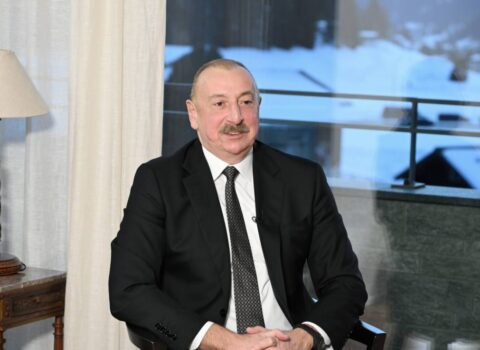 İlham Əliyev Davosdakı müsahibəsi ilə bağlı paylaşım etdi – VİDEO
