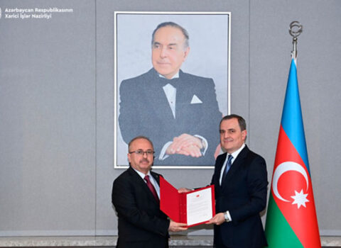 Bayramov Türkiyənin yeni səfiri ilə görüşdü – FOTOLAR