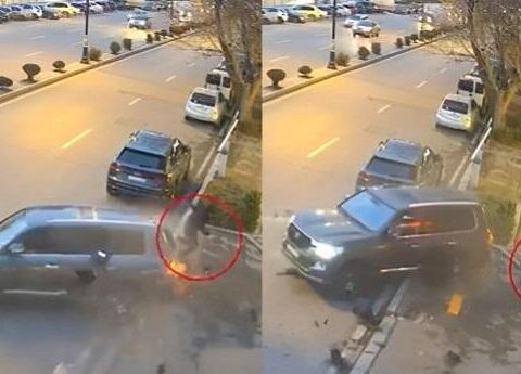 Bakıda piyada son anda ölümdən xilas oldu – Video