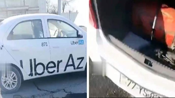 Bakıda “UBER”in QAZ BALONU PARTLADI – Sürücü xəsarət alıb – VİDEO