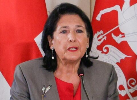 Zurabişvili yenə hədəfdə: Bu dəfə yumurtaya tuş gəldi