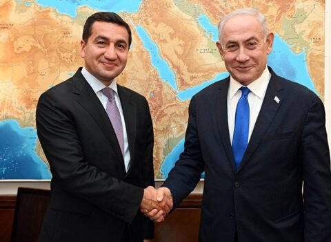 Hikmət Hacıyev Netanyahu ilə görüşdü – FOTO