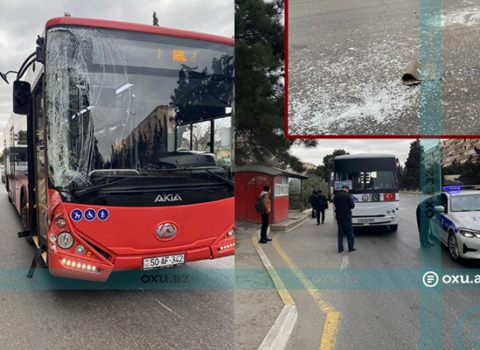 Sumqayıtda sərnişin avtobusları toqquşdu – FOTOLAR