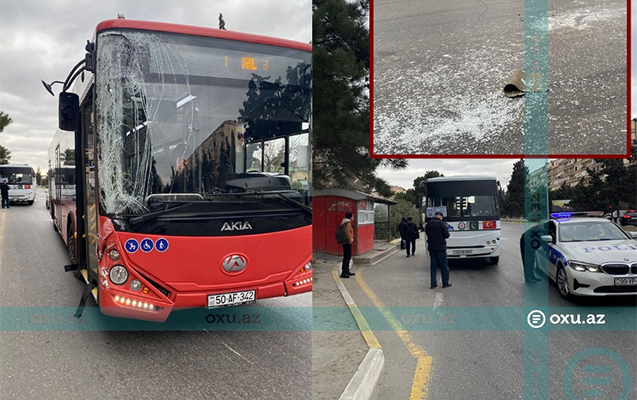 Sumqayıtda sərnişin avtobusları toqquşdu – FOTOLAR