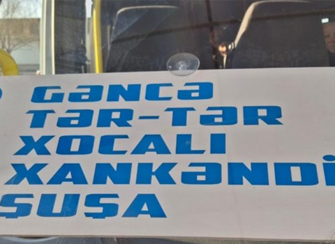 Gəncədən Şuşaya ilk avtobus yola düşdü