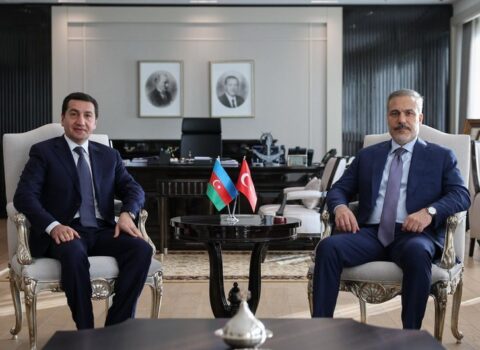 Hikmət Hacıyev Türkiyədə Hakan Fidanla görüşdü