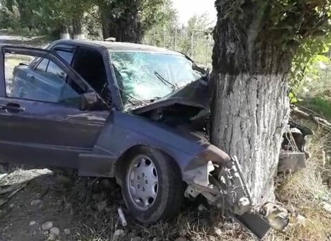 “Mercedes” ağaca çırpıldı, sürücü öldü
