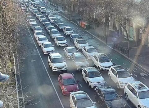 Bakının bir sıra yollarında tıxac müşahidə edilir