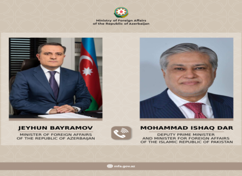 Ceyhun Bayramovla Pakistanın Baş naziri arasında telefon danışığı oldu