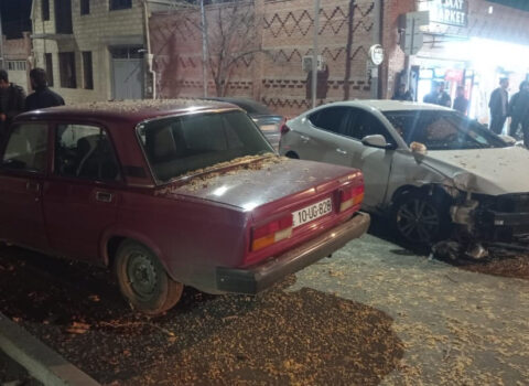 Gəncədə avtomobillər toqquşdu – Yaralı var