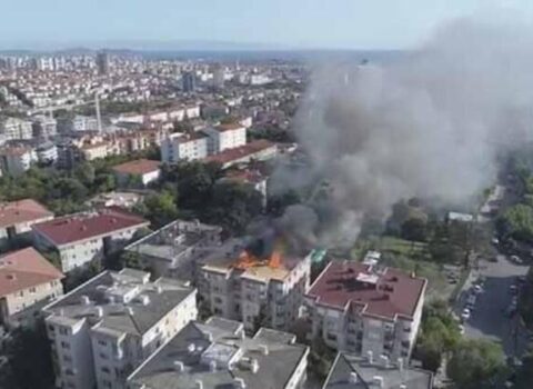 Ankarada güclü yanğın – VİDEO