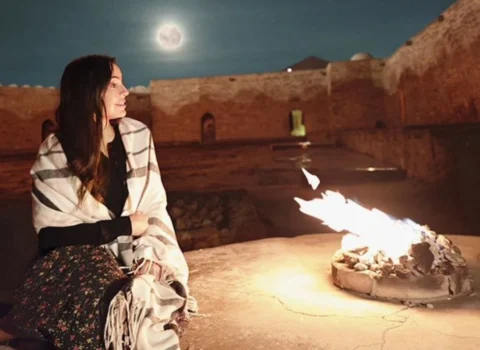 Leyla Əliyeva “Atəşgah” məbədindən görüntülər paylaşdı