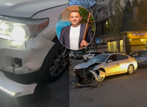 Aşıq Namiq Fərhadoğlu lüks avtomobili ilə qəza törətdi
