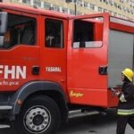 Naxçıvanda yük avtomobili yandı