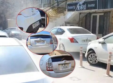 Bakıda yaşayış binasının həyəti avtomobil dayanacağına çevrilib – VİDEO