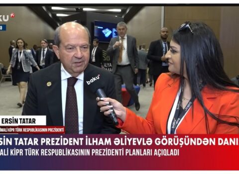 Ersin Tatar İlham Əliyevlə görüşündən danışdı – VİDEO