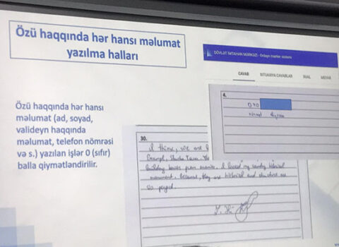 Cavab əvəzinə öz nömrəsini yazdı… – FOTO