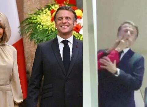 Makron və arvadının bu hərəkəti lağ obyektinə ÇEVRİLDİ – FOTO
