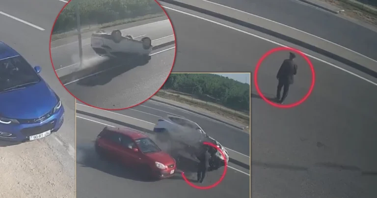 Bakıda yolu keçən yaşlı kişi dəhşətli qəzaya səbəb oldu – ANBAAN VİDEO