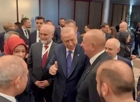 Ərdoğanın Əliyevlə görüşdə Paşinyana əl jesti… – Video