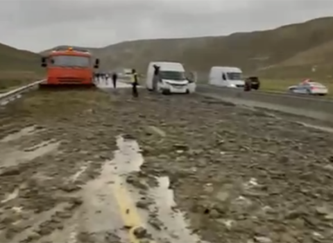 Sel Bakı-Şamaxı-Yevlax yolunu bu hala saldı – Video