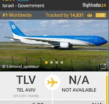 Netanyahunun təyyarəsinin iki qırıcı müşayiəti ilə havaya qalxma anı yayımlandı