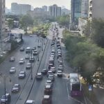 Bakının bir sıra yollarında tıxac yarandı – SİYAHI