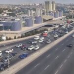 Bakının bir sıra yollarında tıxac yarandı